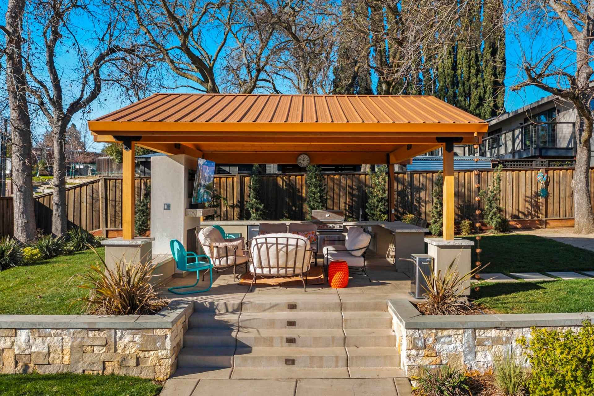 Custom Outdoor Kitchen & Entertainment Area-2